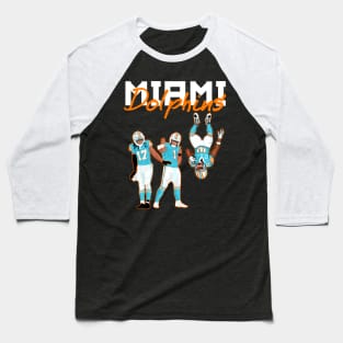 Trio Miami Dolphins Baseball T-Shirt